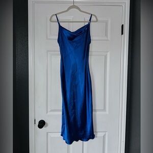 Bebe satin midi dress cowl neck
